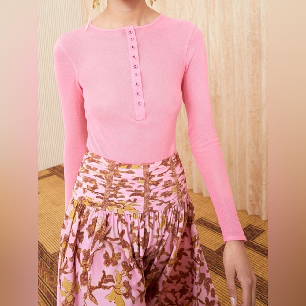 Ulla Johnson Pink Fitted Bodysuit
